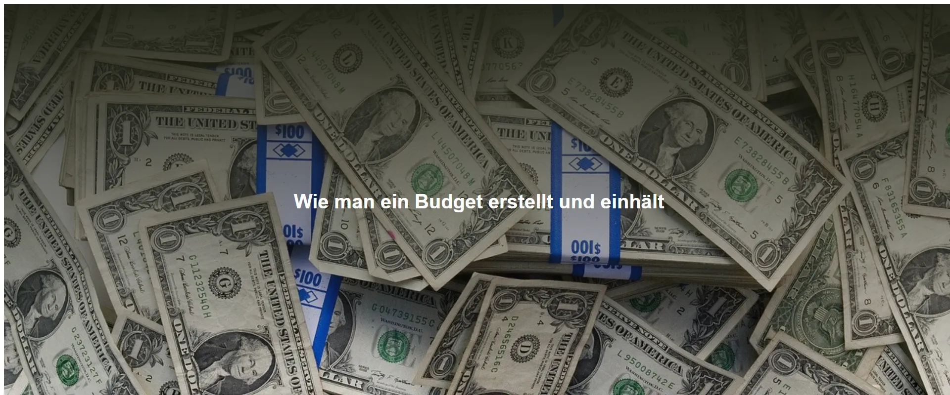 Wie man ein Budget erstellt und einhält